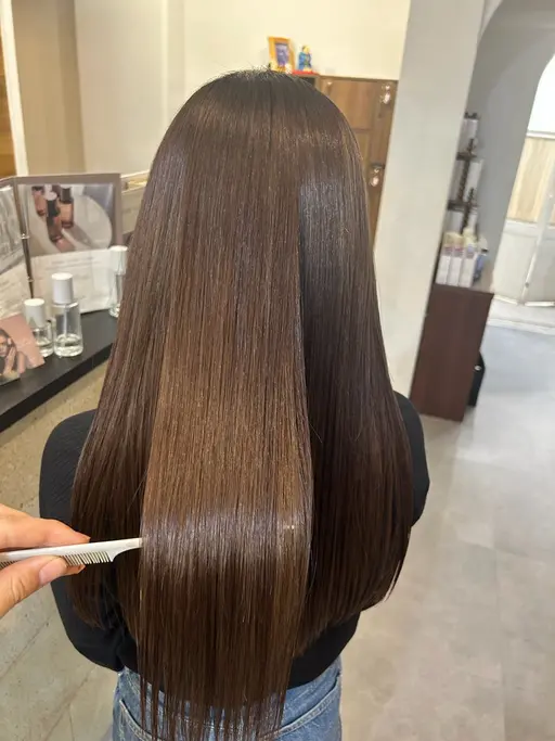 縮毛矯正＋シナジートリートメント　¥13000