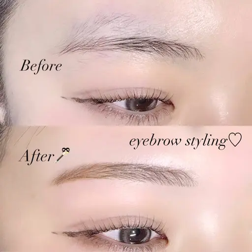 アイブロウスタイリング💘WAX脱毛 / 毛抜き / 間引き / カット / メイク仕上げまで➰⚠️お支払い現金のみです