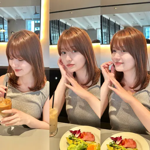 【新規限定人気No1】カット+カラー+最高級4stepオージュアトリートメント🧡 ¥9950 【銀座駅/有楽町駅/】