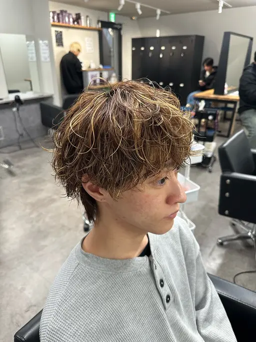【🥇人気No.1🥇】メンズカット+メッシュ+各種パーマ[#立川メッシュパーマ#立川メンズパーマ]