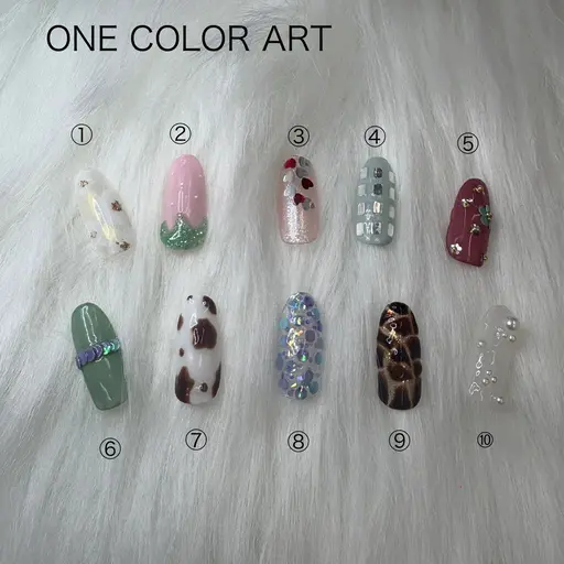 【オフなし】ワンカラー+写真アート2本付 0円