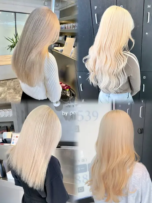 【ホワイトカラー✨】ブリーチ３回でつくるホワイト系や抜きっぱなしのカラー¥29590→¥19800