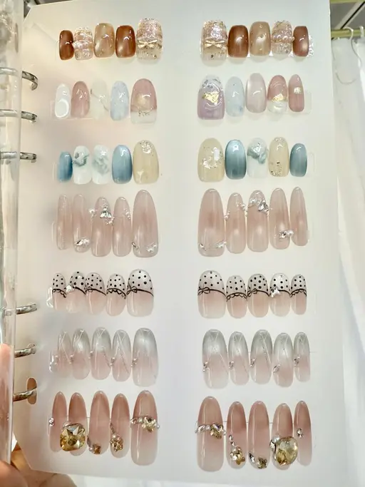 45分！50種以上ワンホンクイックネイル★既成ネイルチップ装着
