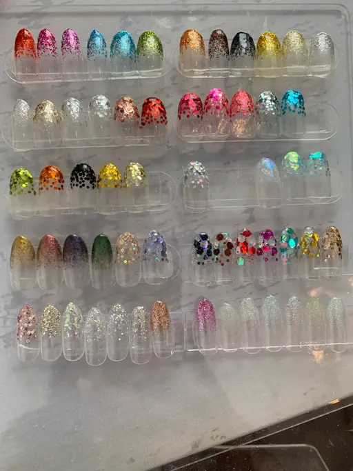 シンプルネイル💅ワンカラー、ラメグラ