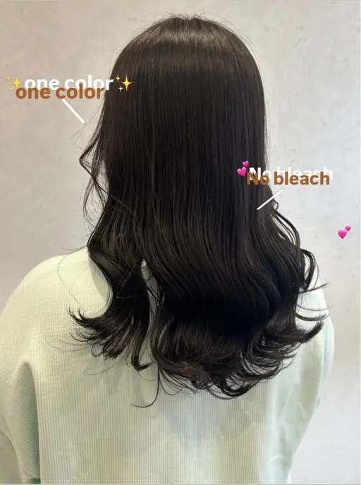 『ミニモ限定価格‼️』　　【ブリーチなしワンカラー➕トリートメント🌺】　　　　　　　　（シャンプー・ブロー込み）