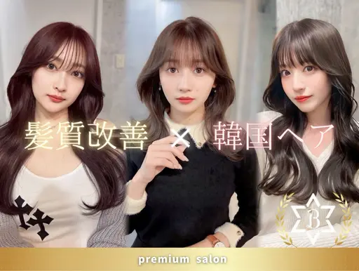 【新規人気No.1メニュー】韓国レイヤーカット+低ダメージカラー+オーダーメイド髪質改善TR ¥9,900