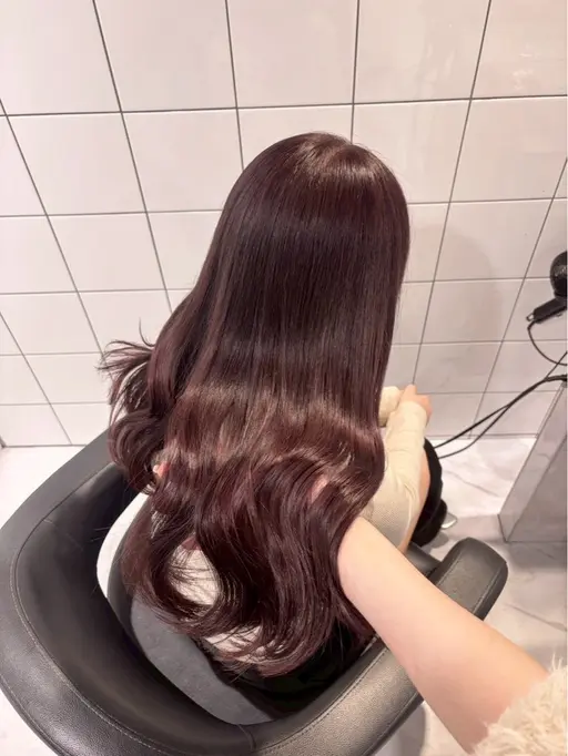 【🍒人気暖色カラー🍒】♡ブリーチなしダブルカラーでつくる暖色カラー♡オリジナルトリートメント付き✨️