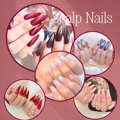 【50％割引　期間限定！】セミJr【時短スカルプ】ジェル素材チップ長さ出し10本＋カラー・ラメ/マグネット/フラッシュ