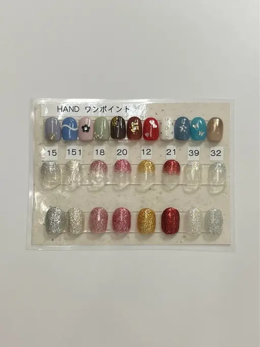 【HAND】オフあり ワンカラーorラメ1色orラメグラにワンポイント✨