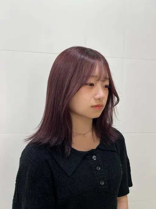 【モデル限定クーポン♡】温かみ感じる暖色カラー🍒➕カット(ロング限定)3cm以上カット✂️¥2,700~
