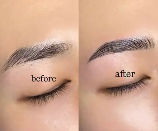 WAX脱毛＋アイブロウパーマ