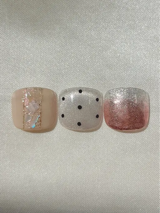 【オフなし】FOOT.親指アート(親指以外のお爪はワンカラーとなります)