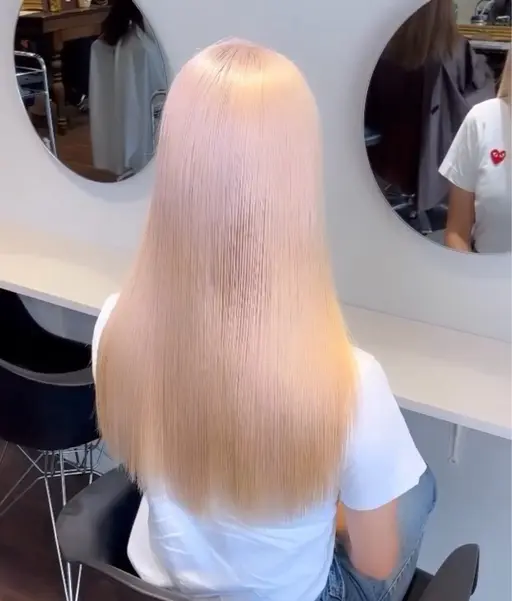 ［minimo限定‼️］🩶ブリーチオンカラー+オリジナルトリートメント/梅田/ハイトーン/透明感カラー/19時から