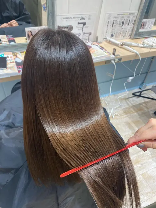 【髪質改善】美髪ストレート（1ランク上の縮毛矯正）