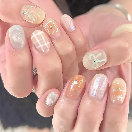 〈人気NO1✨〉遊びごころ×おまかせart（自爪育成ケア付き・オフ＋1100en）