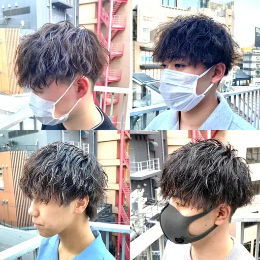 人気No.1!ミニモ限定⭐︎何度でもご利用可能❗️ケア剤使用✨メンズカット+ツイストスパイラルor波巻きパーマ