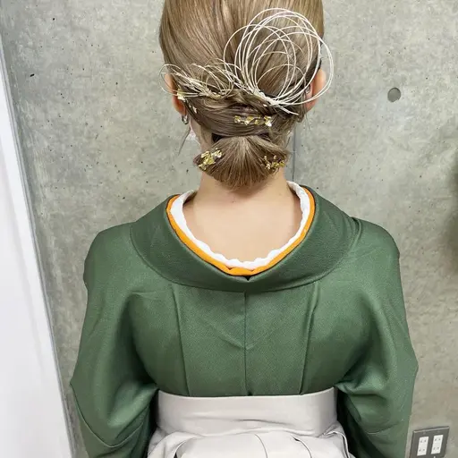 <卒業式>袴着物着付け + ヘアセット