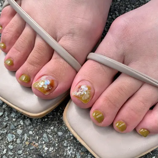 🟠【5月限定 ✨FOOT-パラジェル】持ち込みデザインコース¥7,700🍊(オフ有ケア込)