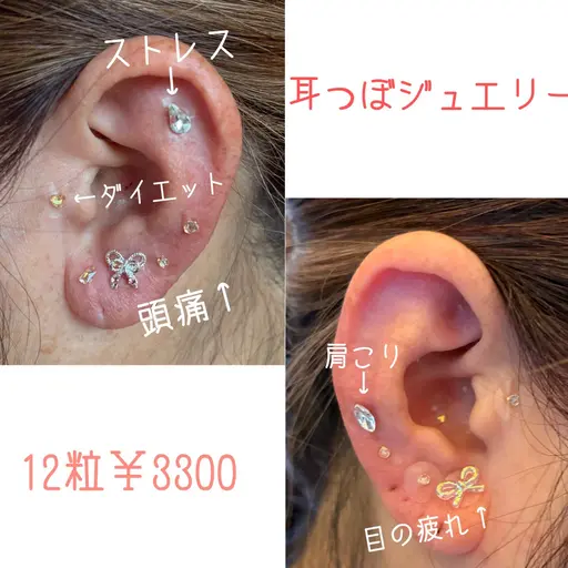 🆕💎耳ツボジュエリー💎12粒まで
