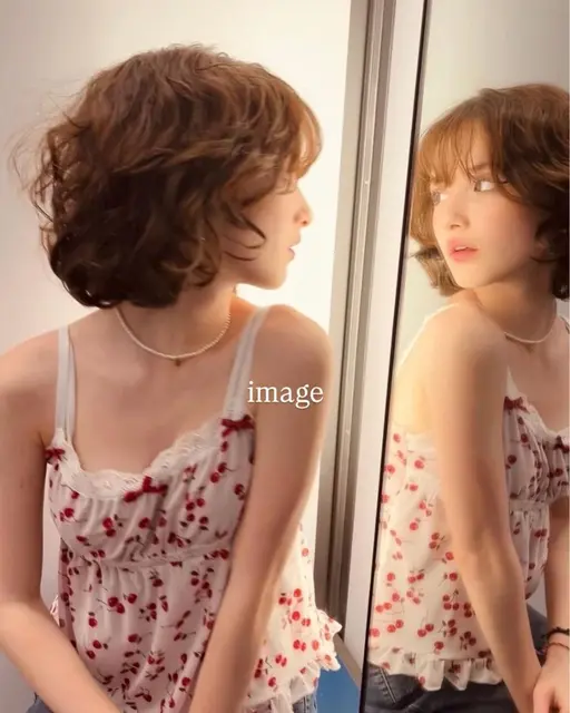 【平日17:00限定】レディースカット+パーマモデル🌀🎀（ボブ）