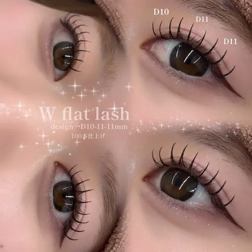 【4月】🇰🇷韓国風🇰🇷W flat lash120本/束感コーティング仕上げ💖（オフなし）￥6,000