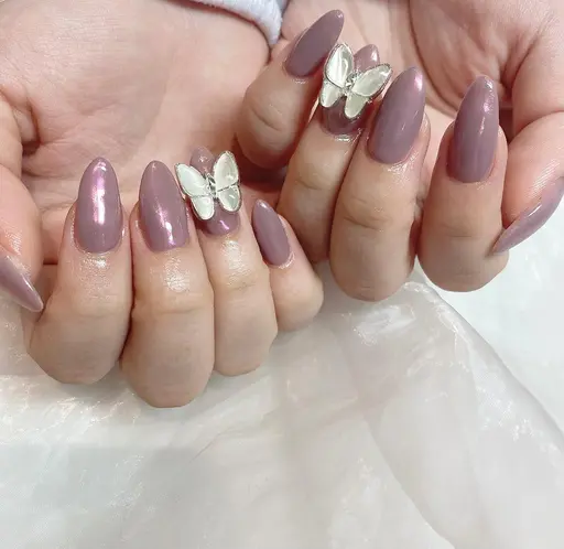 🦋ワンカラーラメグラ🖤