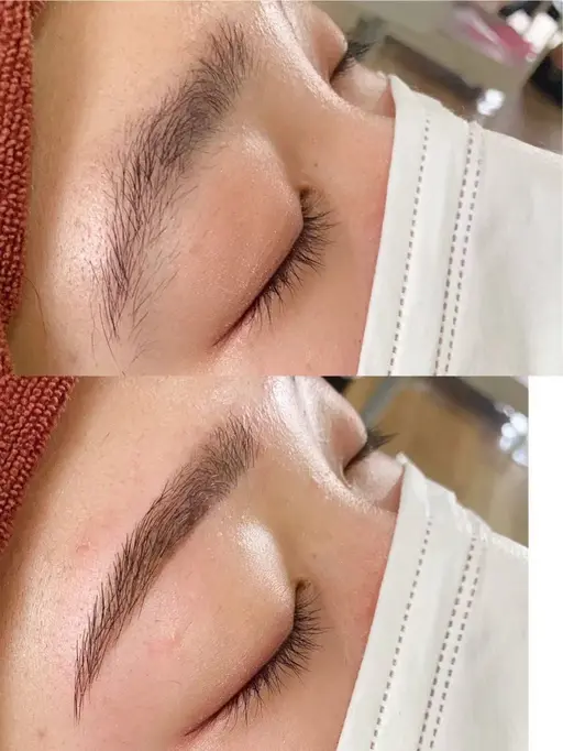 美眉ワックススタイリング(眉カット、眉メイク込み)韓国風ナチュラル垢抜け眉に!