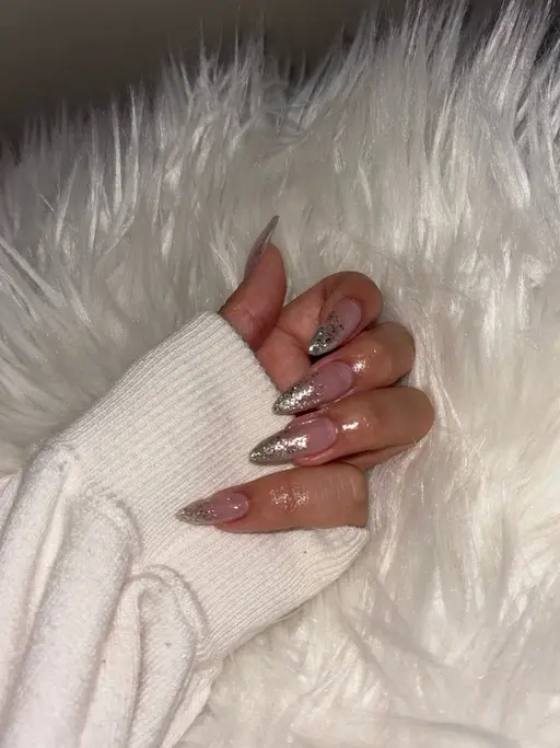 ハンドジェルネイル オフあり ラメグラデーション