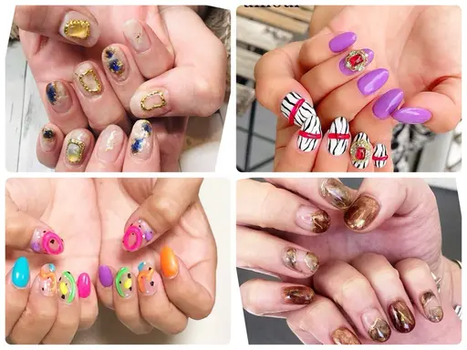 【ジェルネイル♡しっかりアート120分】ボリュームのある手書きアートをご希望の方におすすめ💅👨‍🎨🎨💕