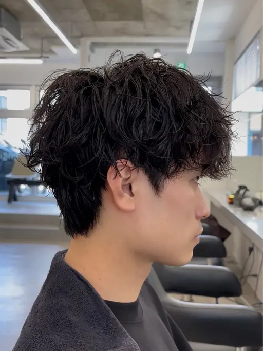 🔥初回クーポン🔥　mensカット＋シャドウパーマ＋内部補修トリートメント　メンズ限定🎉