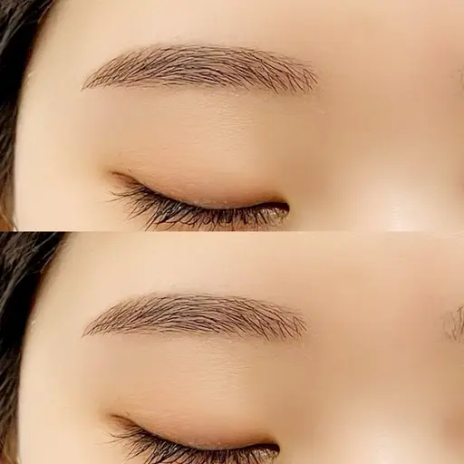 アイブロウワックス（間引き、メイクあり）