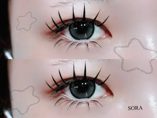 マツエク上下💖セーブル／フラットラッシュ✨上100本✨下40本 フラット変更+¥550