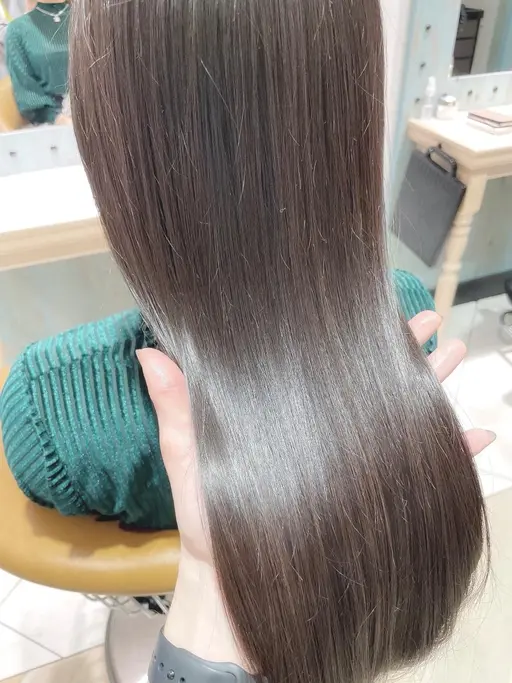 【minimo限定🩵艶髪コース】最高級美髪整形髪質改善トリートメント＋艶髪"生カラー"