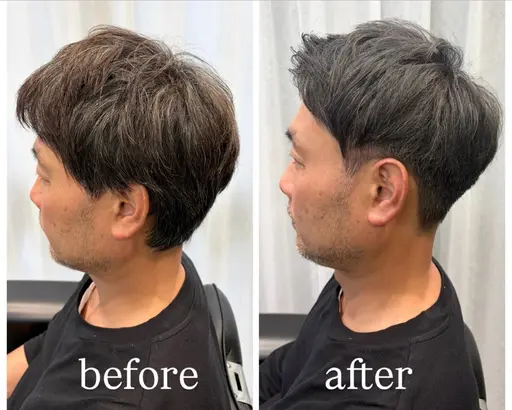 《✨男性限定✨》ブリーチ×2込み✨白髪ぼかしハイライト & カラー & カット & 1stepトリートメント