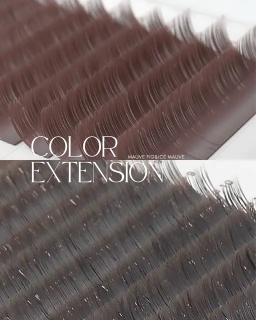 カラーエクステで透明感と抜け感を💜選べる2色/両目130本/他店つけたし🆗アイシャンプー付きまつエク🫧