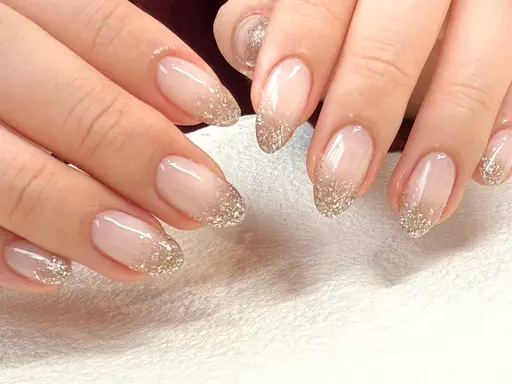 ラメグラデーション✨️(オフなし)【ベース クリア】