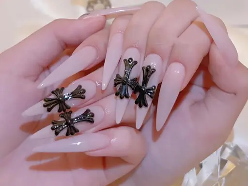 【人気爆発】長さ出し★ビッグクロム4本★ ¥ 10980(ワンカラーベース）