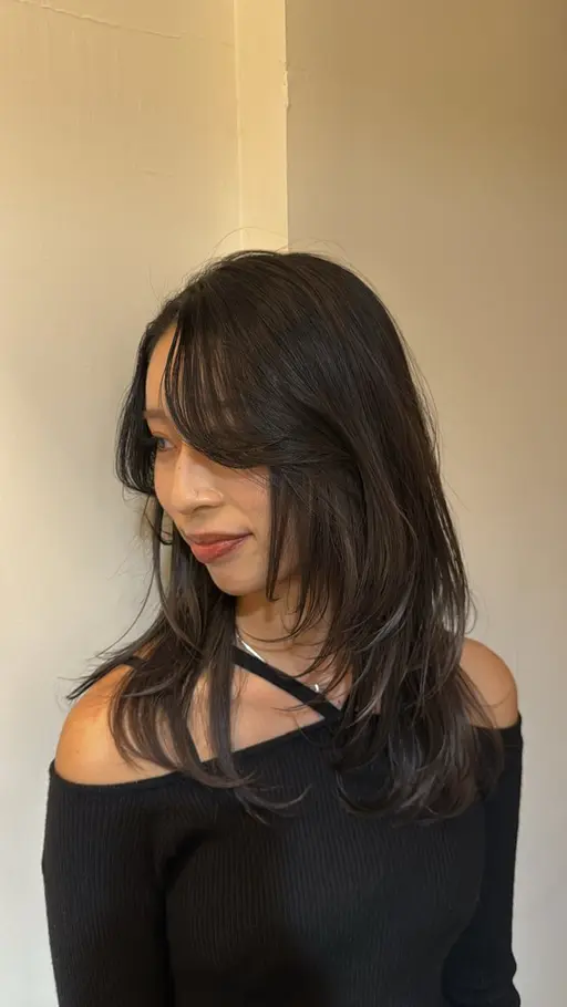 剥がせる黒染め🖤オフブラック使用❗️前髪カット&トリートメント付き✨