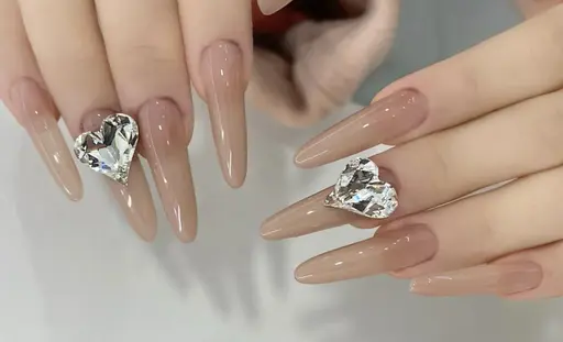 👑大人気🎉【チップ長出し】ワンカラー+2個大きいパーツ👑