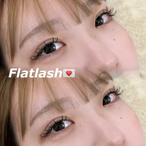 フラットラッシュ120本※施術時間60分⏱‪𓈒𓏸〈恵比寿.渋谷.原宿🐾〉