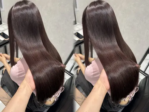 【2月9日1名様限定】🫧今だけの特別価格🩵ワンカラー＋髪質改善トリートメント＋炭酸ヘッドスパ（男女可）