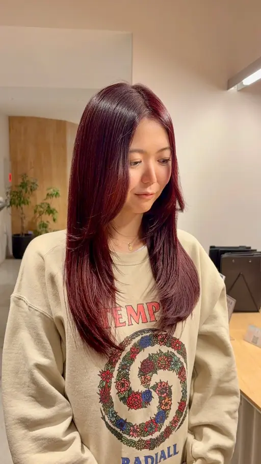 年始記念1月限定クーポン🎉似合わせ小顔カット+高発色ブリーチなしカラー🪞+Aujuaトリートメント！