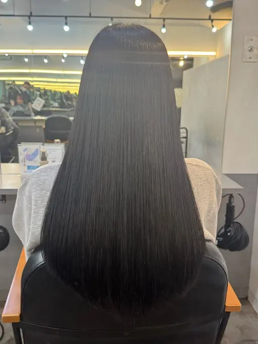 ダメージ最小✨弱酸性ストレート+カット¥15,000 #髪質改善#韓国風