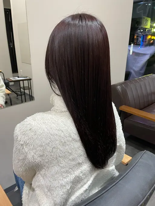 🍒暖色系ケアカラー (ブリーチなし)+ 髪質改善トリートメント🍒
