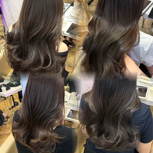 【ケアカラー変更できます🤍】透明感艶カラー+1step内部補修トリートメント🤍ReFaヴィーナ付き🎀