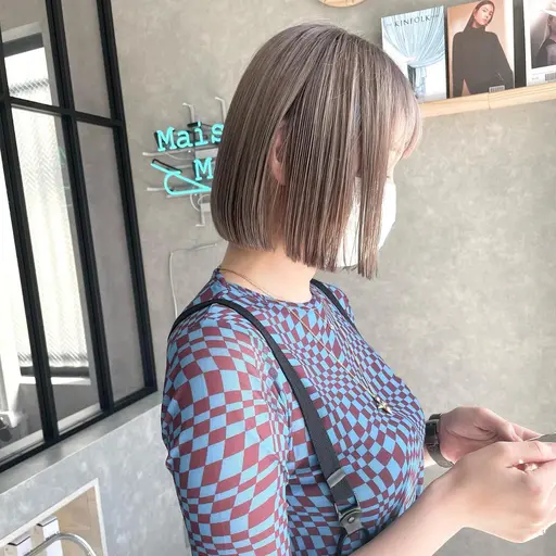 ブリーチ相談コース✨minimo限定クーポン✨【透明感カラー】🌈🍀コテ仕上げ🌈フルブリーチ、インナーカラー相談○