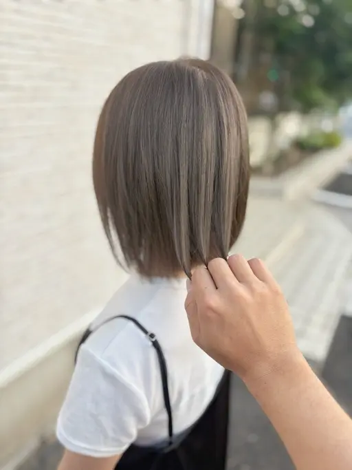 【ブリーチなし✨】ブリーチなしダブル髪質改善ケアカラー🩷＋ブロー