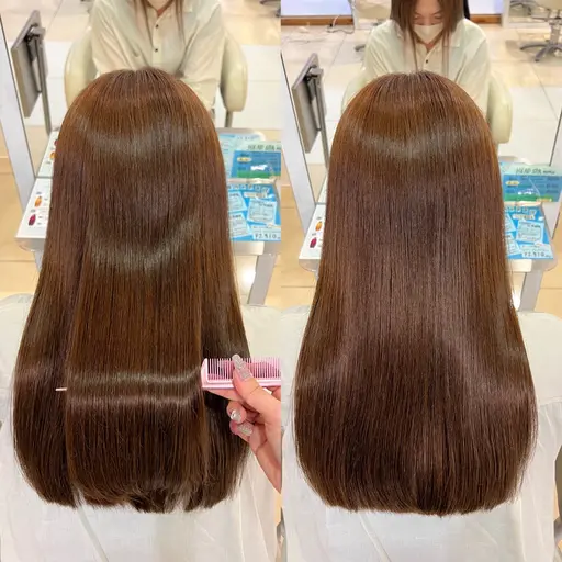 《1月20日講習モデル0円》髪質改善ストレート×カラーエステ