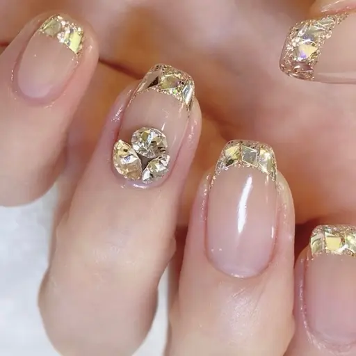 💎先着1名様💎【オフあり】ハンド💅🏻上品ガラスフレンチ✨