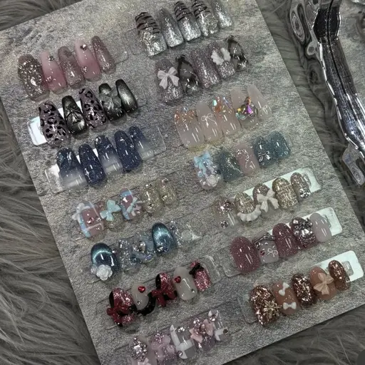 自爪✨バレンタイン、冬限定定額アートB￥9350🎀ིྀ🩵🫶🏻💅